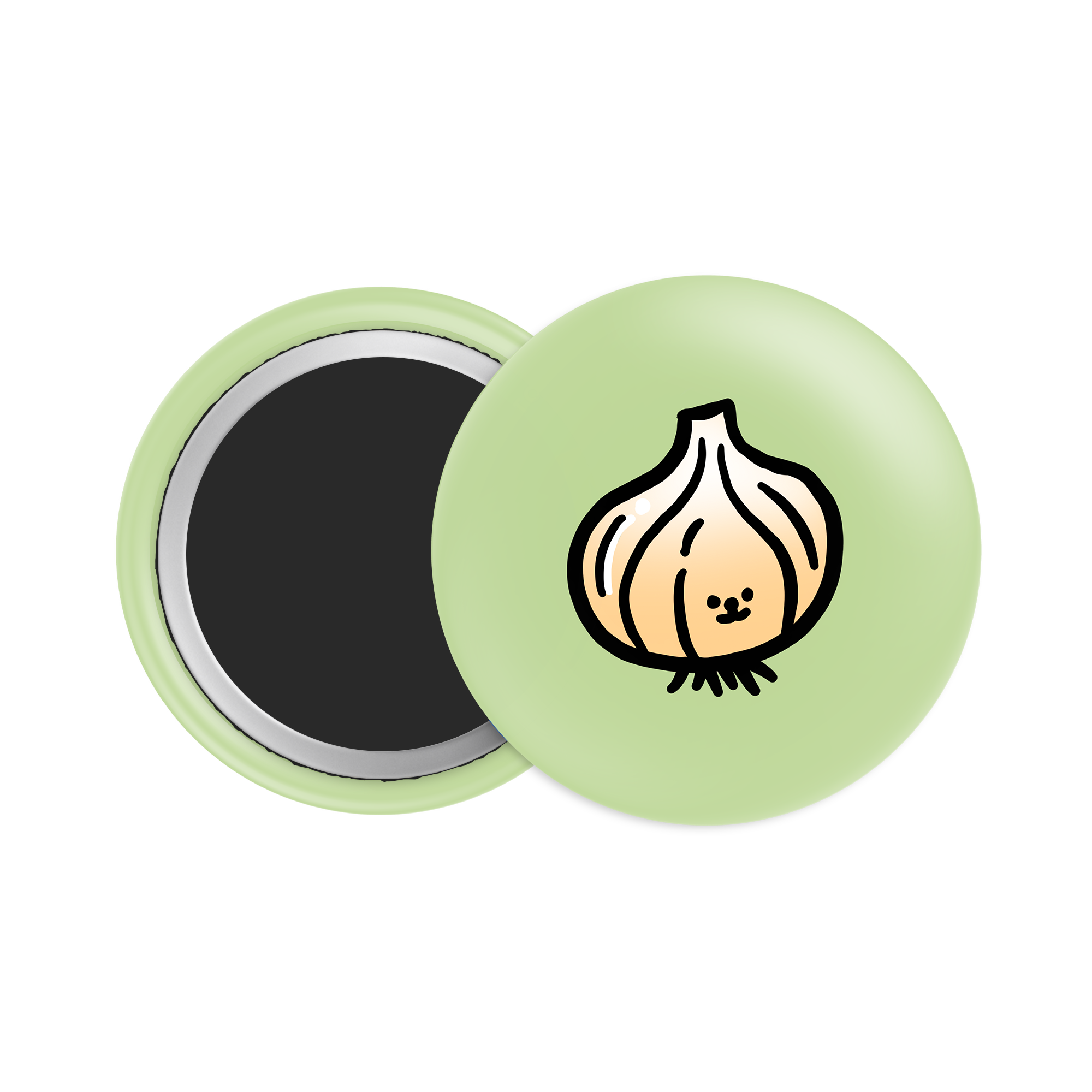 Yellow Onion Button Fridge  Magnet