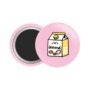Almond Milk Button Fridge Magnet - Theartzzy