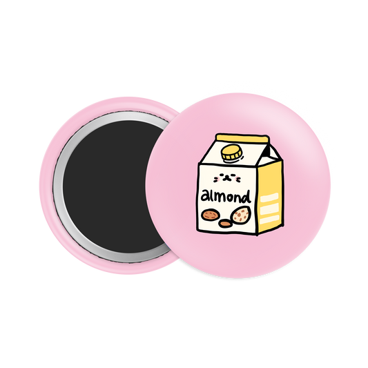 Almond Milk Button Fridge  Magnet