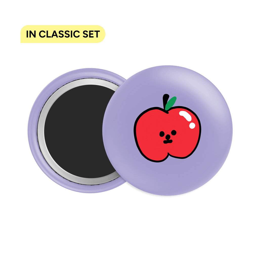 Apple Button Fridge Magnet - Theartzzy