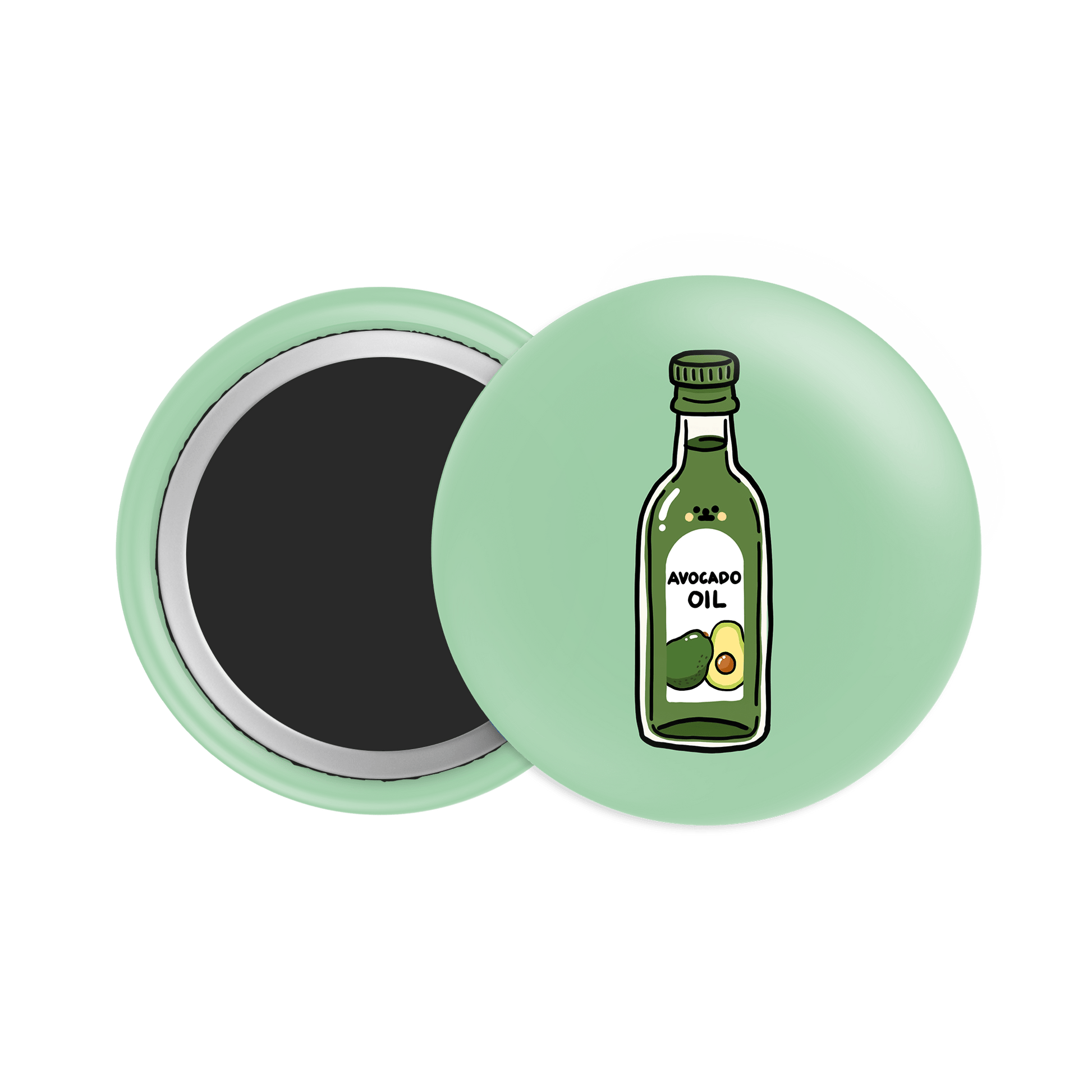 Avocado Oil Button Fridge Magnet - Theartzzy