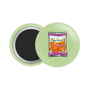 Baby Carrots Button Fridge Magnet - Theartzzy