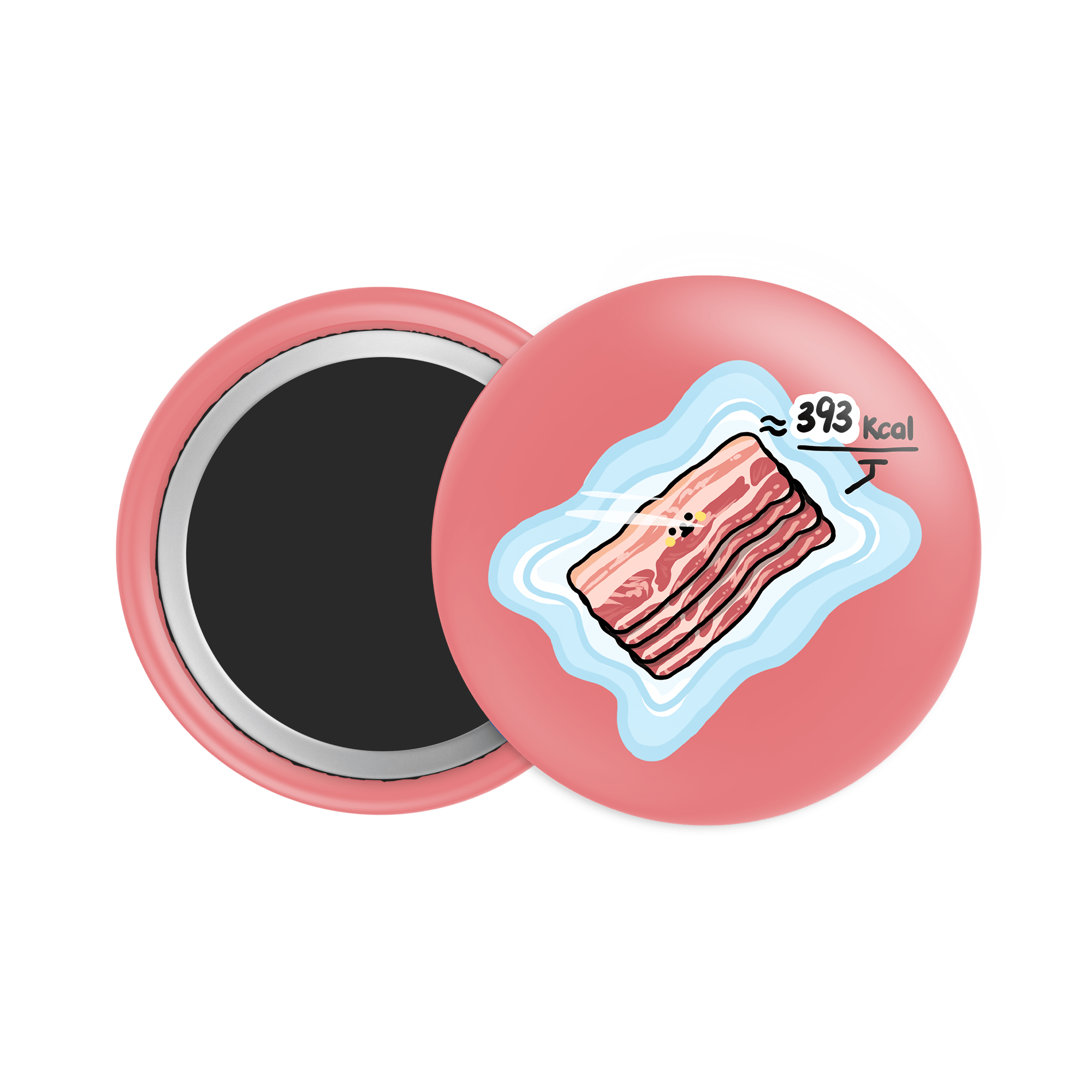 Bacon Button Fridge Magnet - Theartzzy