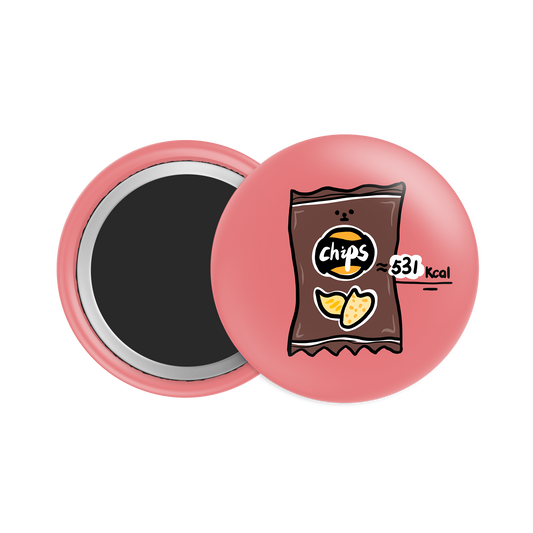 BBQ Chips Button Fridge  Magnet