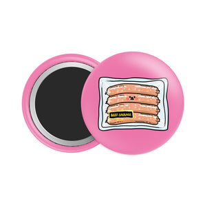 Beef Sausage Button Fridge Magnet - Theartzzy