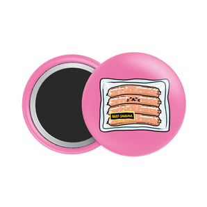 Beef Sausage Button Fridge Magnet - Theartzzy
