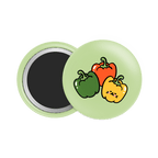 Bell Pepper Button Fridge Magnet - Theartzzy