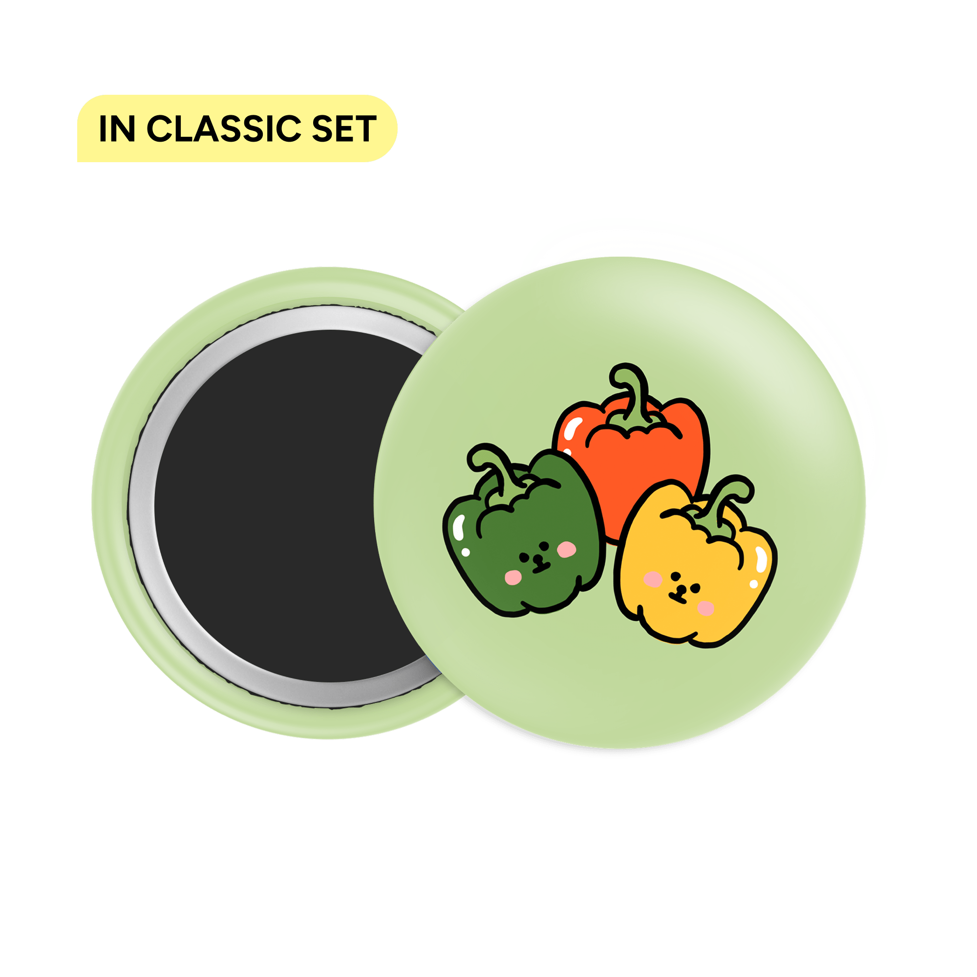 Bell Pepper Button Fridge Magnet - Theartzzy