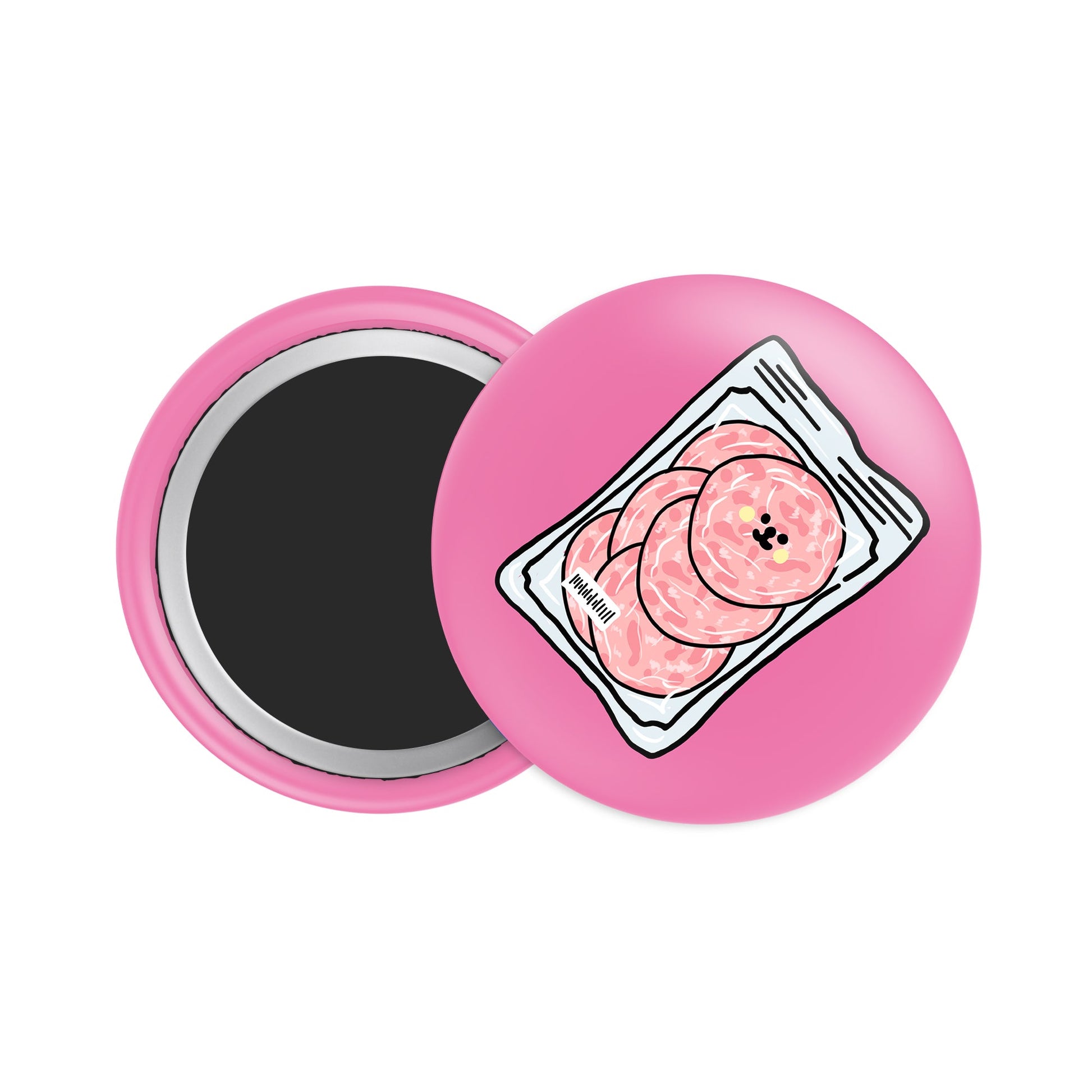 Black Forest Ham Deli Meat Button Fridge Magnet - Theartzzy