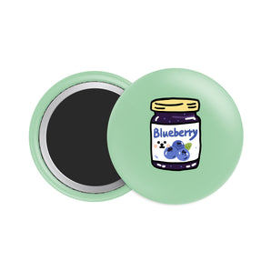 Blueberry Jam Button Fridge Magnet - Theartzzy