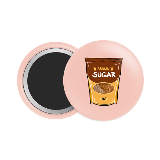Brown Sugar Button Fridge Magnet