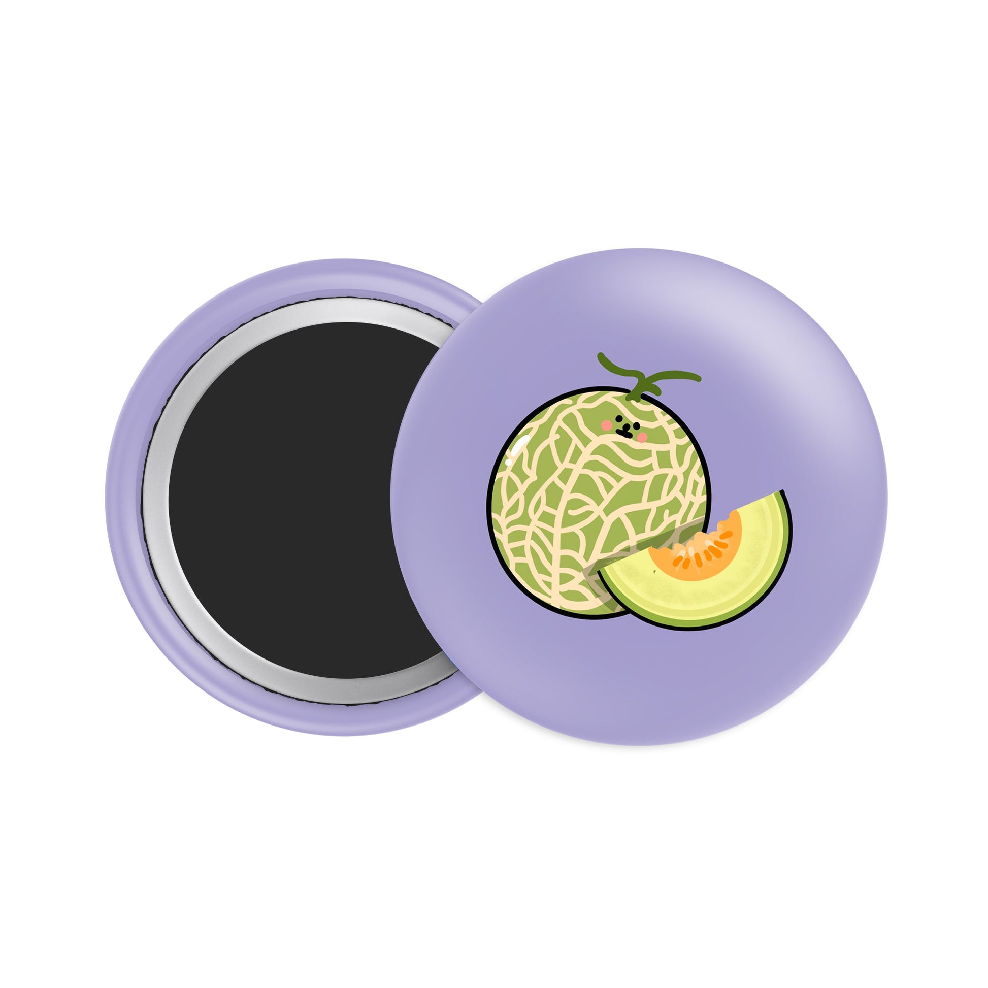Cantaloupe Melon Button Fridge Magnet - Theartzzy