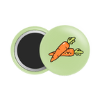 Carrot Button Fridge Magnet - Theartzzy