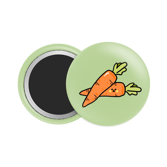 Carrot Button Fridge  Magnet