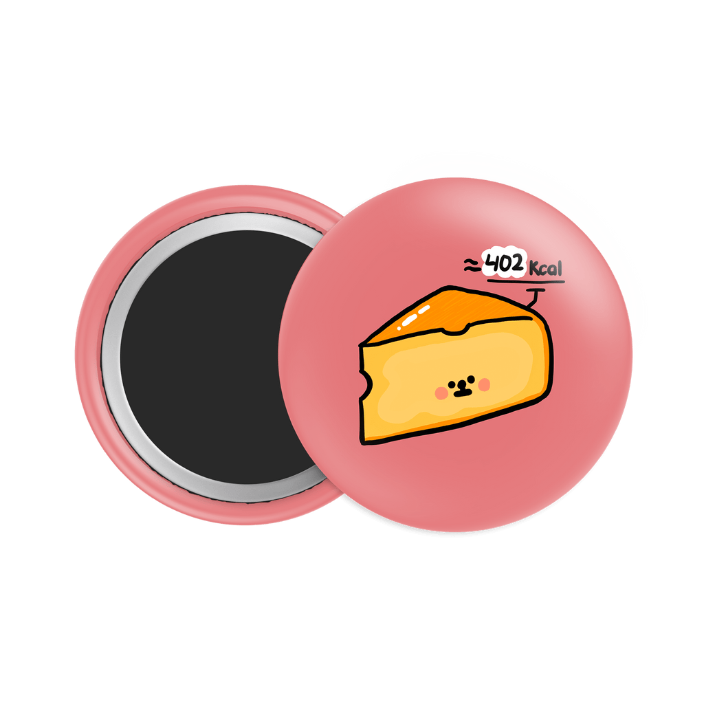 Cheddar Cheese Button Fridge Magnet - Theartzzy