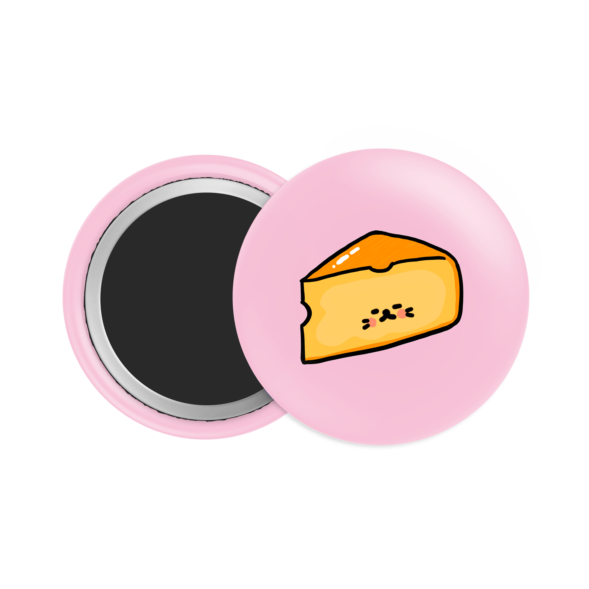 Cheddar Cheese Button Fridge Magnet - Theartzzy