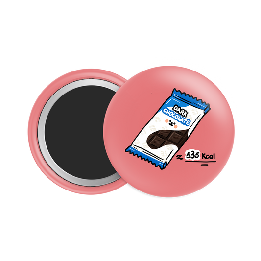 Dark Chocolate Button Fridge  Magnet
