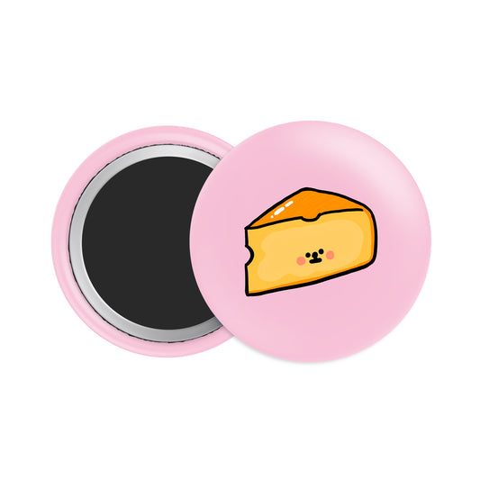 Cheddar Cheese Button Fridge Magnet