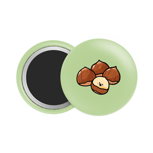 Chestnut Button Fridge Magnet - Theartzzy