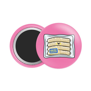 Chicken Sausage Button Fridge Magnet - Theartzzy
