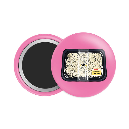 Ground Chicken Button Fridge Magnet