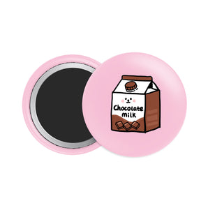 Chocolate Milk Button Fridge Magnet - Theartzzy