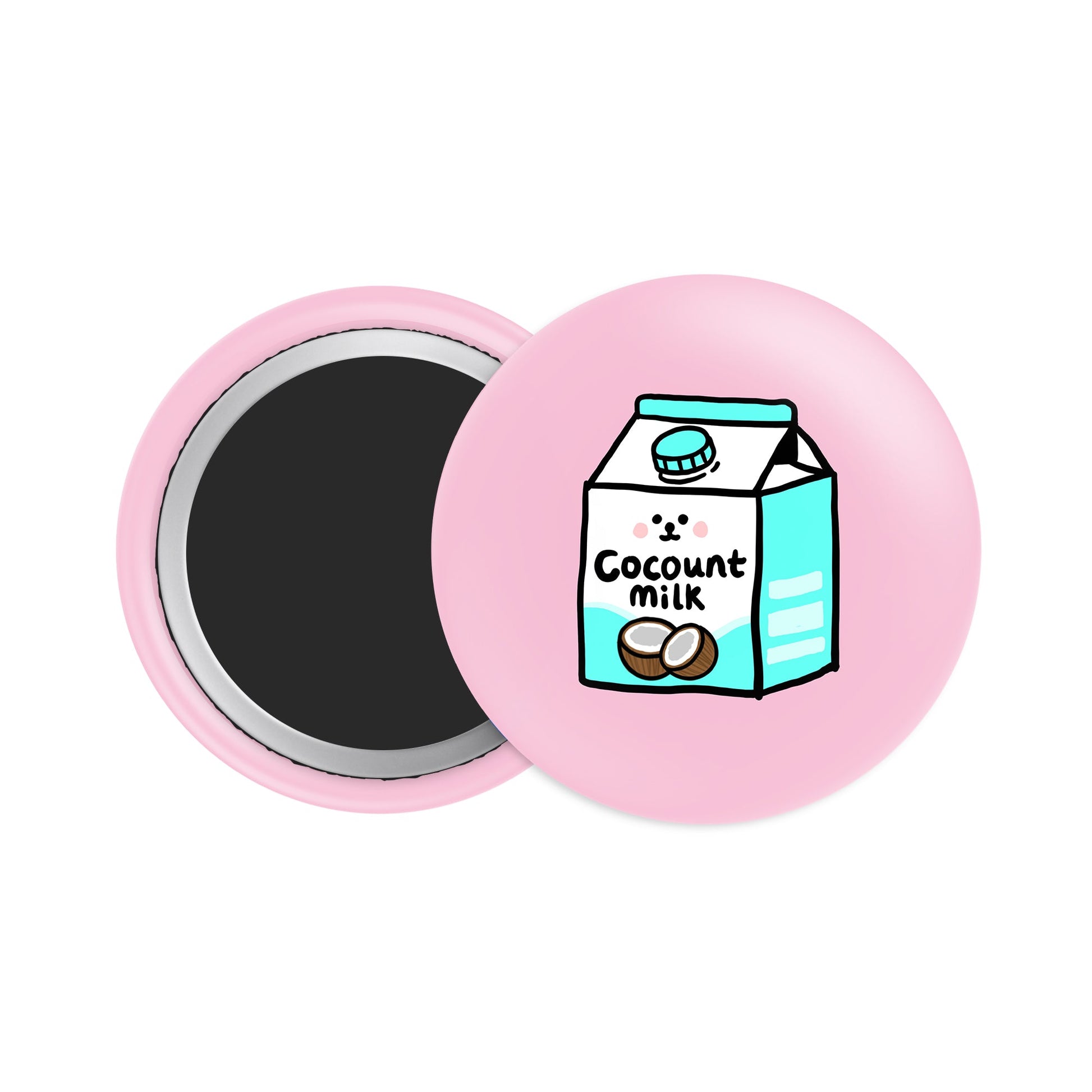 Coconut Milk Button Fridge Magnet - Theartzzy