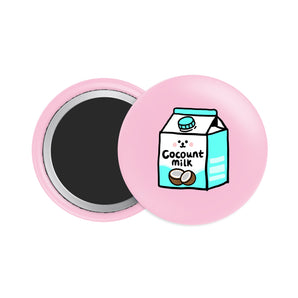Coconut Milk Button Fridge Magnet - Theartzzy