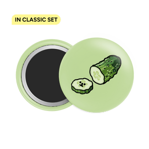 Cucumber Button Fridge Magnet - Theartzzy