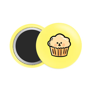 Cupcake Button Fridge Magnet - Theartzzy