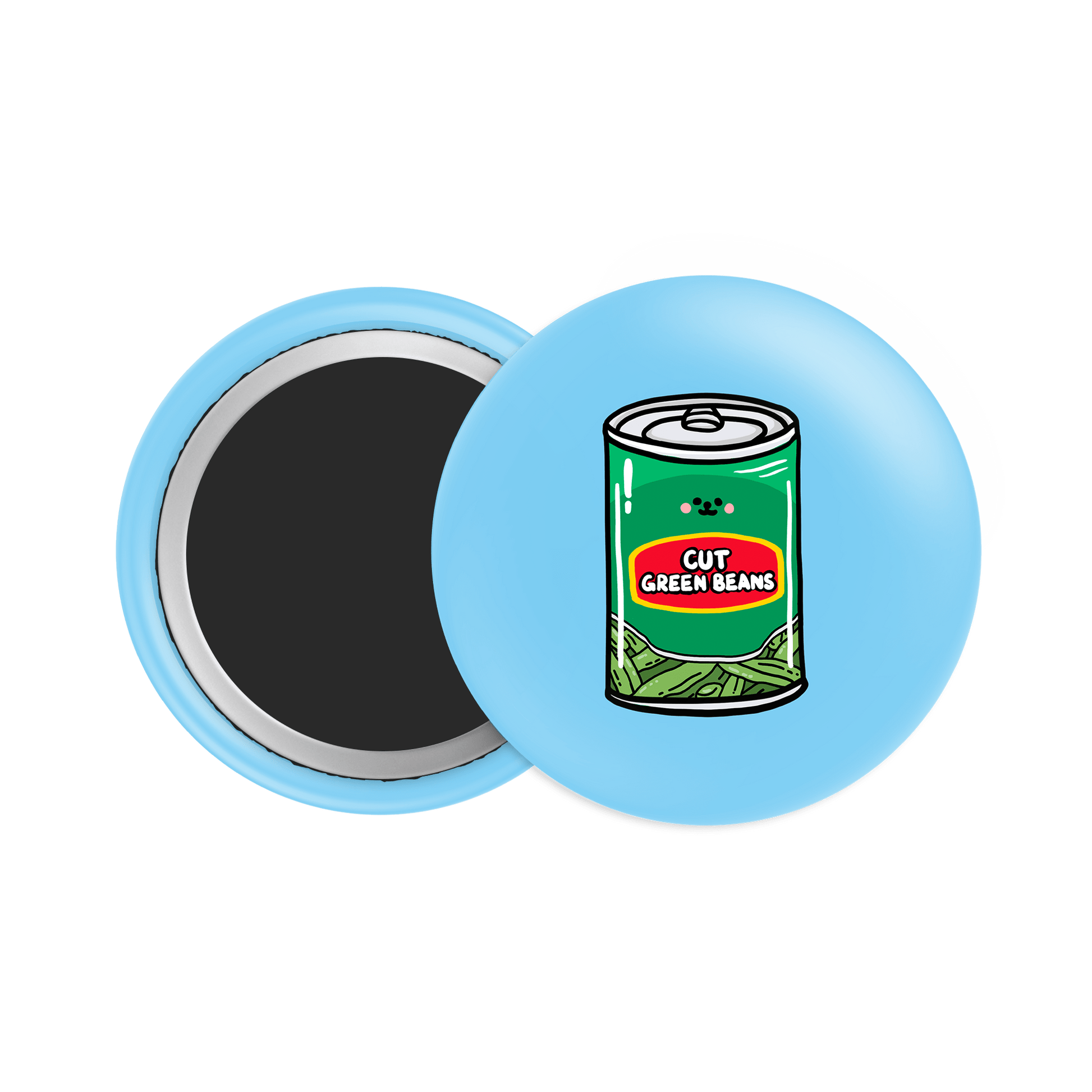 Cut Green Beans Button Fridge Magnet - Theartzzy