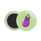 Eggplant Button Fridge Magnet - Theartzzy