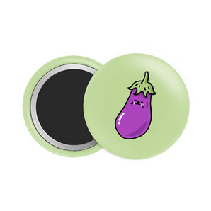 Eggplant Button Fridge Magnet - Theartzzy