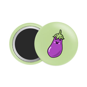 Eggplant Button Fridge Magnet - Theartzzy