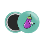Eggplant Button Fridge Magnet - Theartzzy