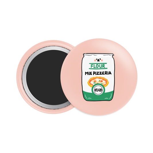 Pizza Flour Button Fridge Magnet