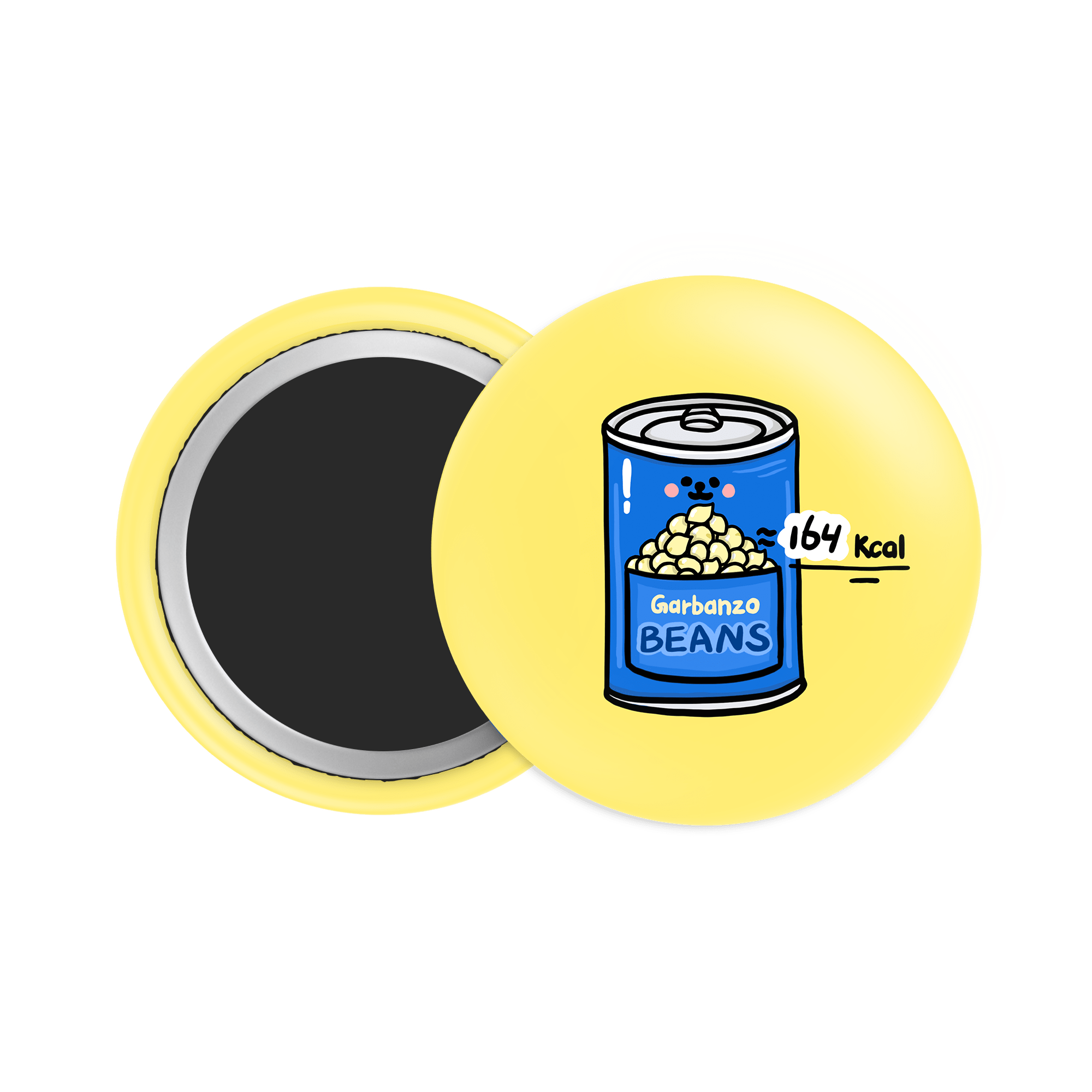 Garbanzo Beans/Chickpeas Button Fridge Magnet - Theartzzy