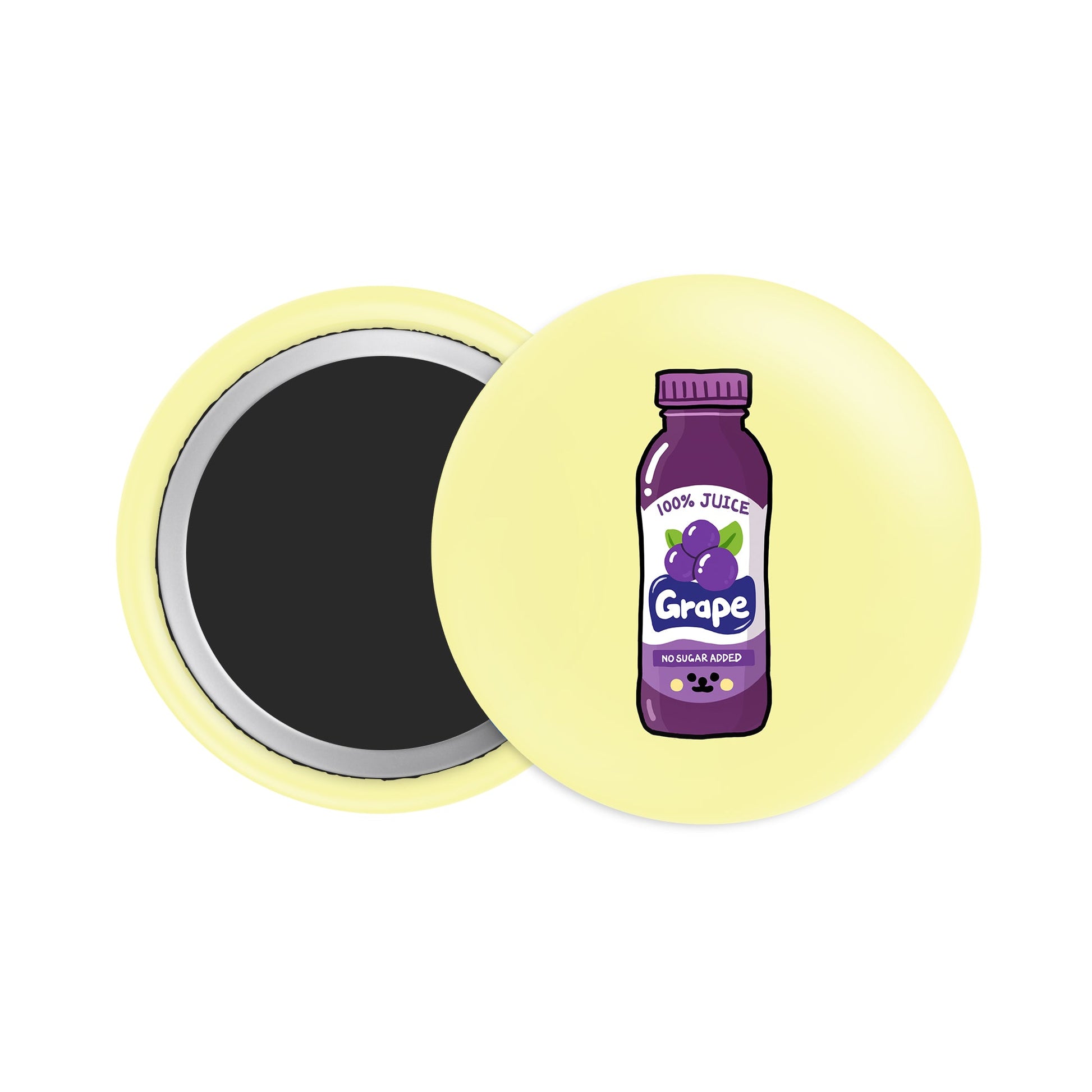 Grape Juice Button Fridge Magnet - Theartzzy