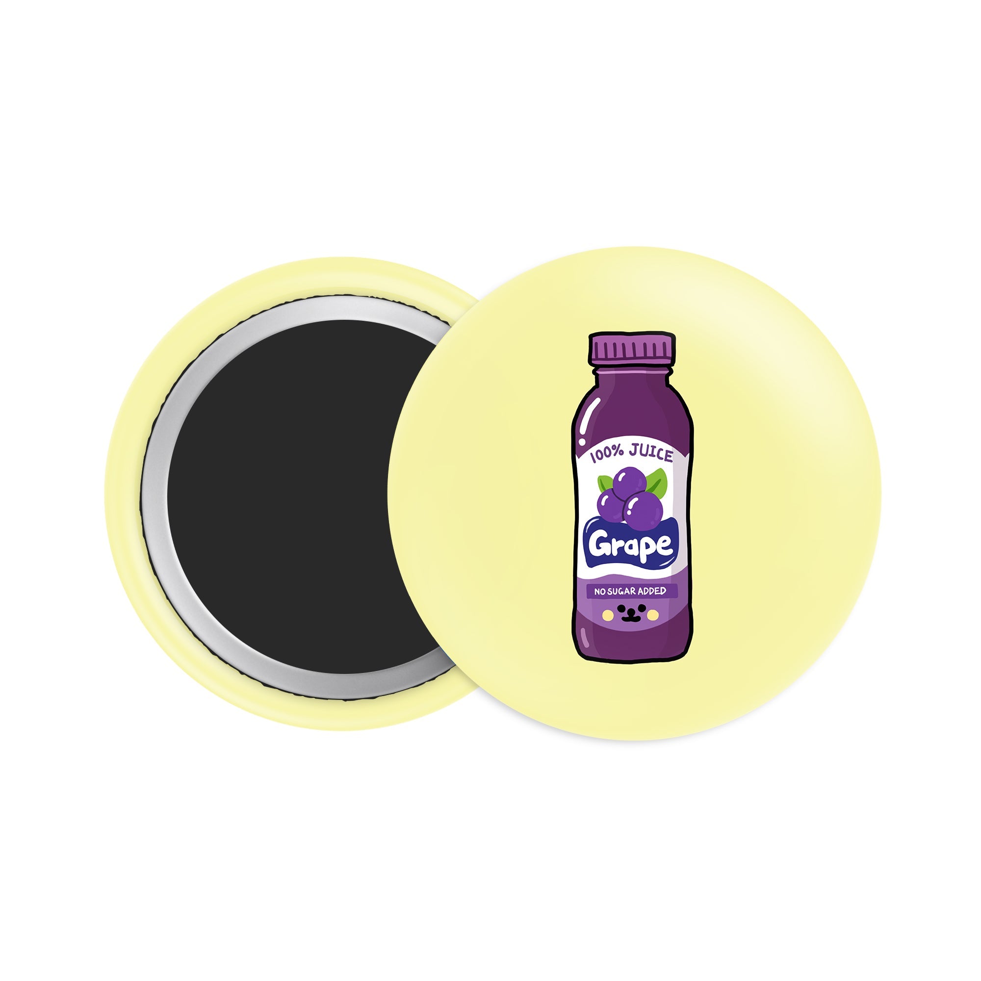 Grape Juice Button Fridge Magnet - Theartzzy