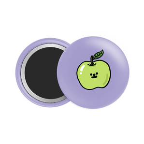 Green Apple Button Fridge Magnet - Theartzzy