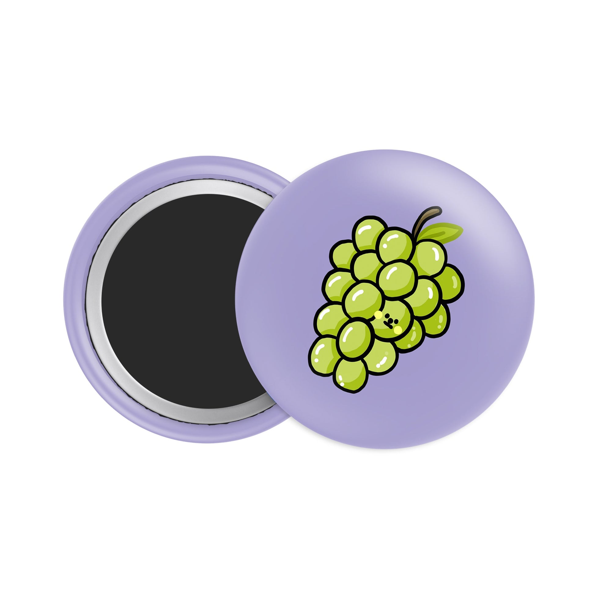 Green Grapes Button Fridge Magnet - Theartzzy