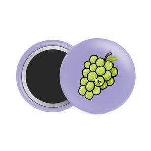 Green Grapes Button Fridge Magnet - Theartzzy