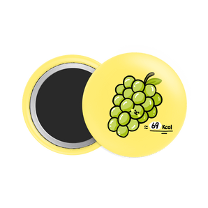 Green Grapes Button Fridge Magnet - Theartzzy