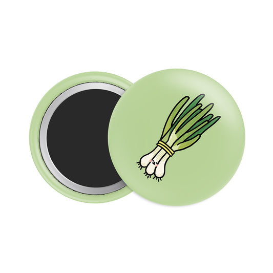 Green Onion Button Fridge  Magnet