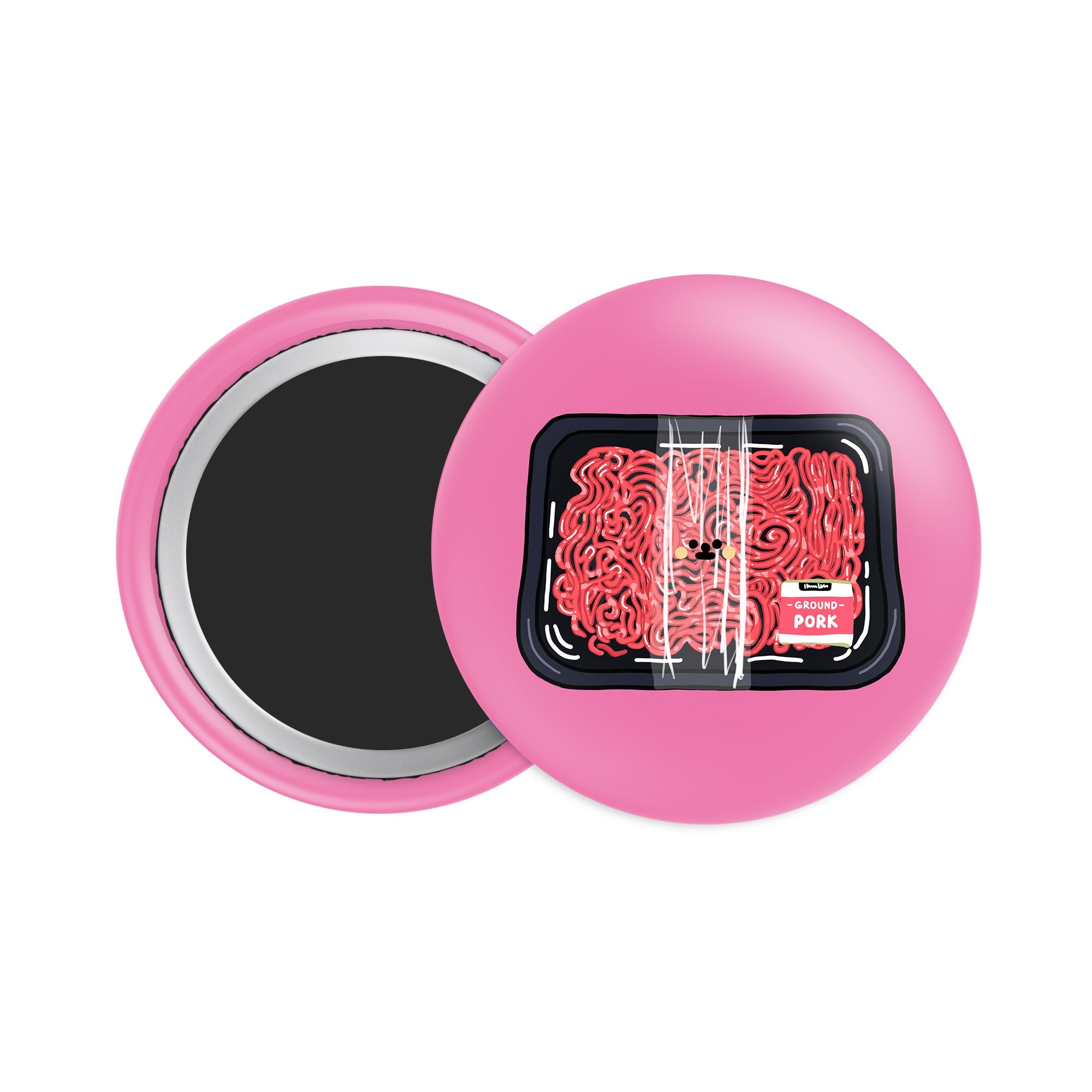 Ground Pork Button Fridge Magnet - Theartzzy