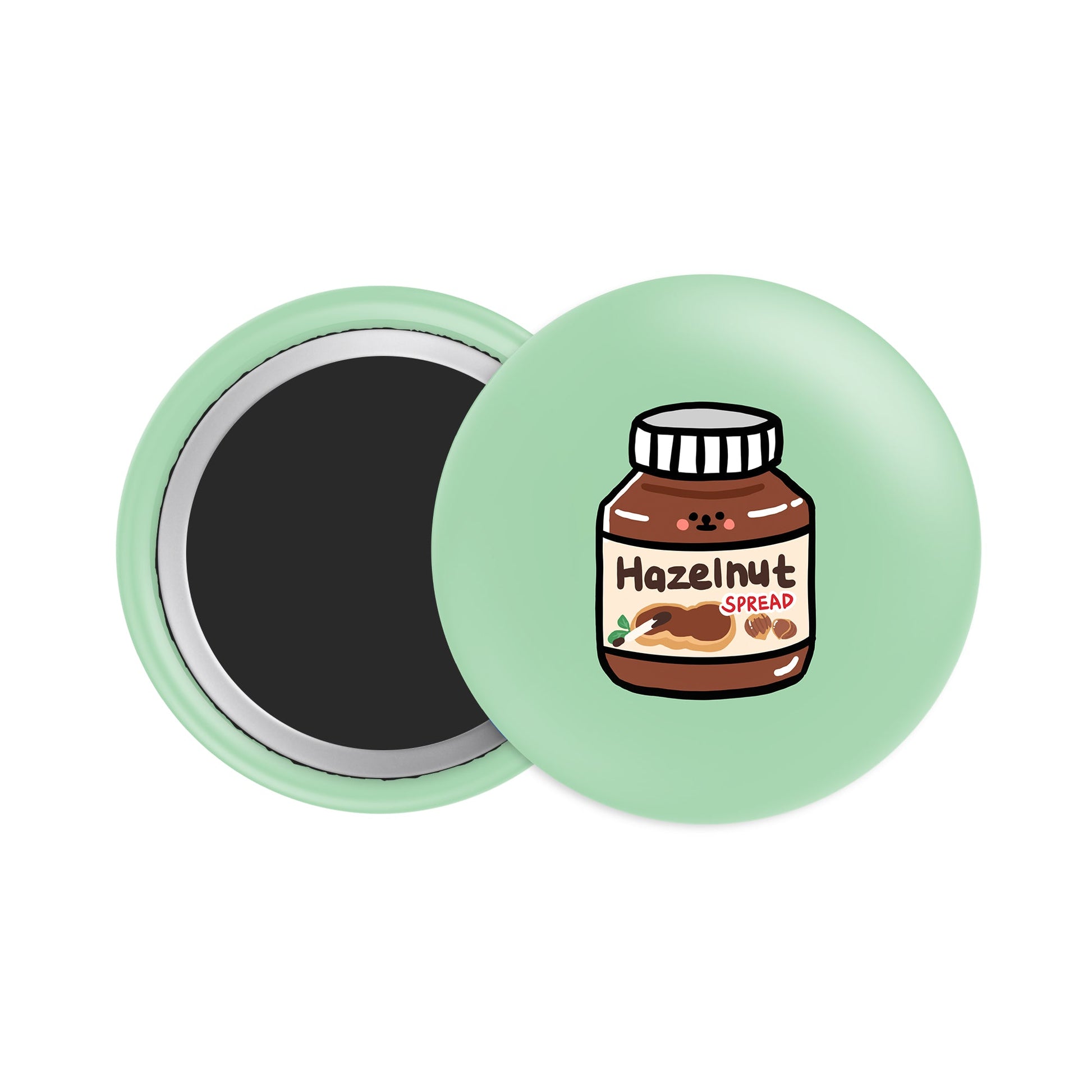 Hazelnut Spread with Cocoa Button Fridge Magnet - Theartzzy