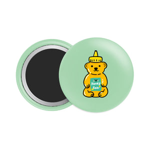 Honey Bear Button Fridge Magnet - Theartzzy