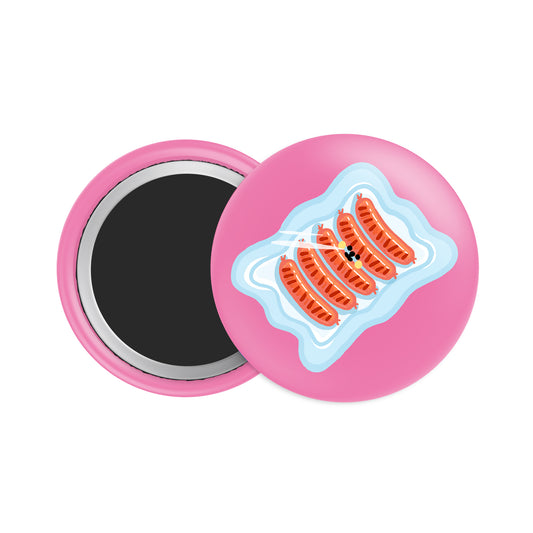 Hotdogs Button Fridge  Magnet