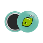 Lime Button Fridge Magnet - Theartzzy