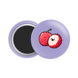 Litchi Button Fridge Magnet - Theartzzy